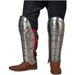 ARTIZANSTORE Medieval Gladiator Greaves Leg Guard Armor Set, Knight Crusader Steel Leg Armour, Gothic Medieval Knight, Halloween Warrior Medieval Costume