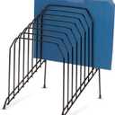Officemate Large Incline 8 Compartment Wire Caddy, Black, 8.5 x 10.375 x 12.625 Inches