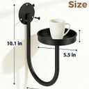 Wall Plant Holder for Indoor Plants with Lights, 2 Pcs Black