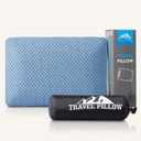 Travel Pillow Memory Foam Pillows, Camping Pillow-Compressible Medium Firm, Breathable Cover, Ideal Backpacking Hiking, Bed Pillows, Airplane and Car (Blue, M) (M-17.7*11.8in)