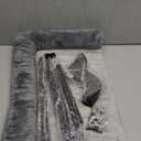 Zakkart Cat Perch for Window Sill with Bolster - Orthopedic Hammock Design with Premium Hardwood & Robust Metal Frame - Cat Window Seat for Large Cats and Kittens - Dark Stained Wood Gray Bed, 24''W