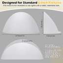 4-Pack Stick-On Half Shades for Recessed Ceiling Lights Glare Blocker & Light Diffuser Covers, Easy Installation, White