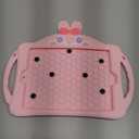 WESADN for iPad 9th Generation Case iPad 8th 7th Generation Cases 10.2 inch for Kids Girls with Screen Protector Shoulder Strap Kickstand Cute Rabbit Silicone Cover for iPad 10.2 Case Pink