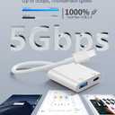 USB to USB C Adapter 5Gbps, [MFi Certified] USB-C to USB3.0 Camera Adapter with 30W PD Charging USBC Male to USB A Female OTG Cable Compatible with iPhone 17 16/ Samsung/ MacBook/ iPad, Thunderbolt 4/ 3