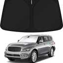 KUST Windshield Sun Shade for 2014-2024 Infiniti QX80 SUV Accessories Custom Fit Sunshade Sun Visor Protector Foldable Blocks UV Rays Keep Your Car Cooler