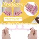 3 x Toe Separators for Pedicure, Gel Toe Spacers for Men and Women Suitable for Overlapping Toes, Bunions, Hammer Toe, Soft Toe Spreader for Separating Toenails or Nails-4pcs (Pink)