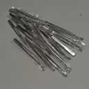 24Pcs Stainless Steel Tweezers with Curved Serrated Tip, 6Inch Long Tweezer for Crafting, Non-Slip Sewing Machine Tweezers High Precision Multipurpose Tweezer for Craft Sewing (Silver)