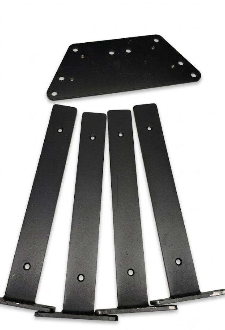 Black Metal Brackets, 1 Foot 