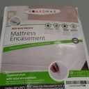 Guardmax Jersey Knitted Twin Zippered Mattress Encasement - Waterproof & Bed Bug Proof Mattress Protector - Comfortable, Soft, and Noiseless Zippered Bedding - Dust Mite Proof (39 x 75 x 10) (White)