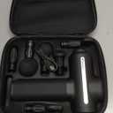 MERACH Pro-Grade Massage Gun, Quiet Massage Gun Deep Tissues, 12MM Percussion Massager Tools for Muscles/Shoulders/Legs/Body Pain Relief, Handheld Massager with 6 Heads & 5 Speeds, Gift for Him (Black)