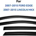 Window Visors Rain Guards for 2007-2014 Ford Edge, Out-Channel Window Vent Wind Deflectors Visors Shades for 2007-2015 Lincoln MKX