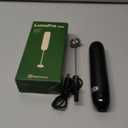 Maestri House Rechargeable Milk Frother, LunaFro Mini Handheld Electric Foam Maker Detachable Stainless Steel Whisk Drink Mixer Foamer Mini Blender for Matcha, Lattes, Cappuccino, No Stand (Black)