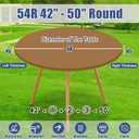 Moosfor Round Spandex Tablecloth, Elastic Fitted Waterproof Tablecloths for 42"-50" Tables, Stretch Washable Picnic Table Cover for Camping, Dining, Indoor and Outdoor, Brown