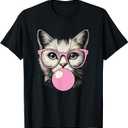 Cute Cat Shirt for Women Funny Cat Lovers T-Shirt, M