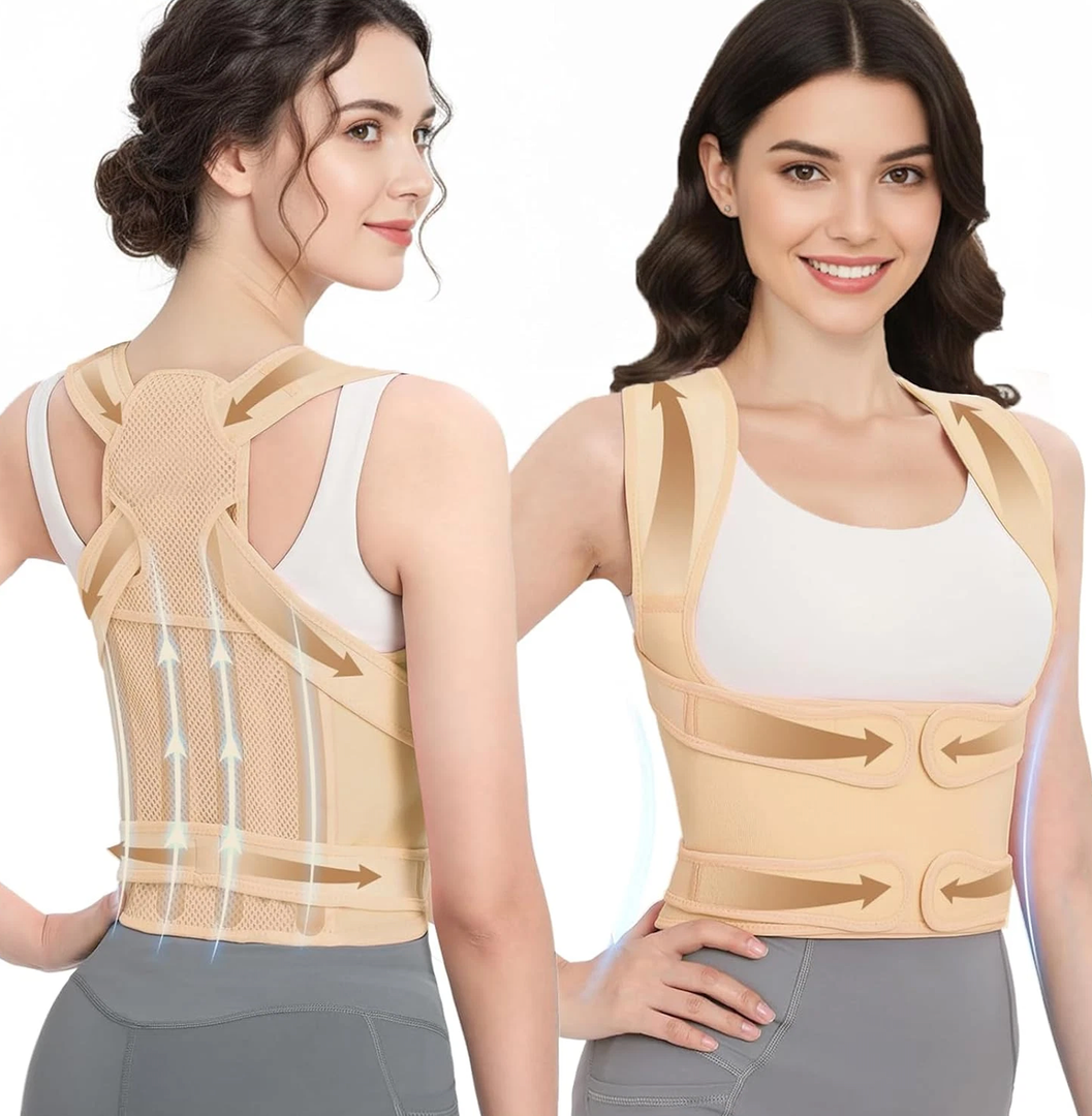 Posture Corrector for Women & Men – Adjustable Back Brace with Full Back Support