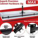 44" Max Cabinet Hardware Jig, with 16" Cabinet Handle Jig and Auto Center Punch, Aluminum Alloy Cabinet Handle Template Drill Guide, Cabinet Pull Jig for Handles/Knobs/Pulls, Drawer/Door