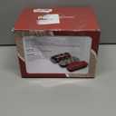 Mini Loaf Pans with Lids and Spoons (100 Pack, Red, 6.8oz) Rectangular Aluminum Foil Baking Pans