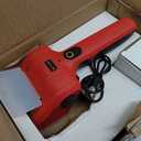 TOOLSPACE Cordless Electric Grill Brush, Rechargeable Grill Cleaner with 2PCS 360 Rotating Brush Heads, 700 RPM Powerful Cleaning for Outdoor Grills, Griddles & Barbecues (Red Black)