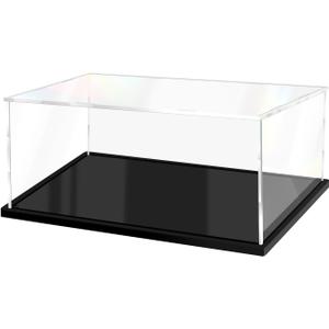 Thickened Clear Acrylic Display Case for Lego Assemble Collectibles Acrylic Box Alternative Protective Display Case for Action Figures Home Hobby Toys (14x10x6 inch; 35x25x15 cm)