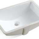 MEJE #202F -20.9 Inch Porcelain Undermount Bathroom Sink, Rectangle Lavatory Vanity Sink, Undercounter Basin, White (20-7/8 x 14-3/4 x 8-3/8 in)
