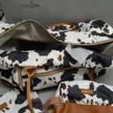 CLOKARS Weekender Bags for Women, Travel Duffle Bag Carry On Overnight Bag with Cosmetics Bag and Crossbody Purse for Gym Hospital, Gifts for Women, Cow Print Brown