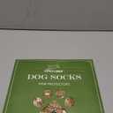 EXPAWLORER Anti Slip Dog Socks to Prevent Licking Paws, Dog Shoes for Hot Pavement, Dog Booties for Small Medium Large Senior Dogs, Traction Control Boots & Paw Protectors for Hardwood Floors (Large (4 Count), Khaki)