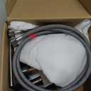 Waterfall Bathroom Sink Faucet Set with Pop Up Drain Stopper & Supply Lines - 4 Inch 2 Handles Centerset Faucet 2 or 3 Hole Lavatory Faucet Bathroom Vanity Mixer Tap Basin Faucets Brushed Nickel