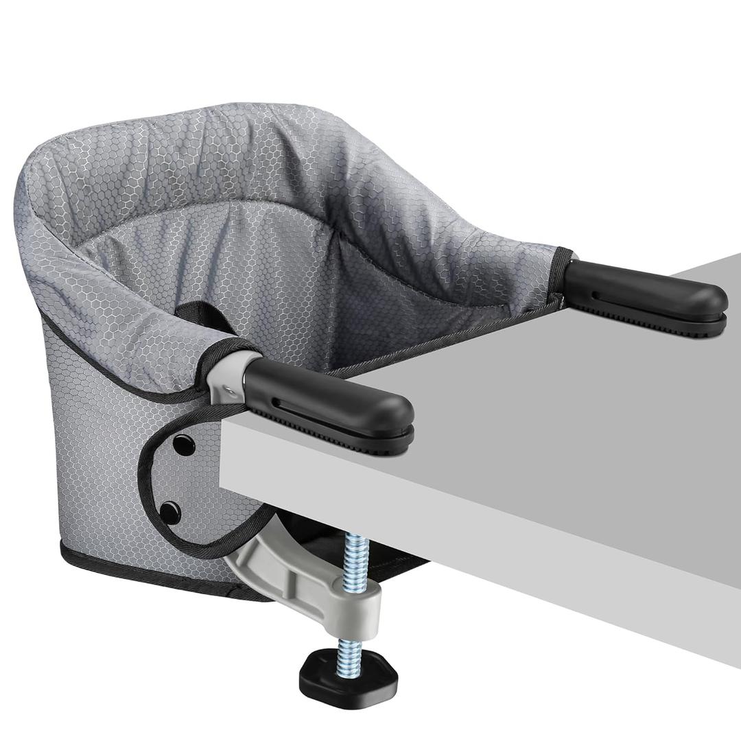 Hook On Chair, Portable Table High Chair, Folding Compact Baby Seat with Storage Bag for Indoor/Outdoor