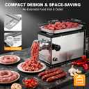 Anatole Commercial Electric Meat Grinder 1.8 HP 1300 W All Stainless Steel Meat Bones Mincer Heavy Duty Sausage Stuffer with 6 Grinding Plates 4 Blades for Restaurant Hotel 110V