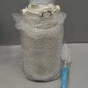 74 oz Glass Water Bolttles with Straw Large Motivational Water Bottle with Time Marker Sports Water Bottles with Silicone Sleeve and Handle Lid 2.2L Water Jug for Gym Workout (White)