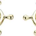 2PCS Unique Cabinet Handles, Funky Drawer Knobs Gold Knobs for Cabinets and Drawers Brushed Gold Drawer Knobs (Gold)