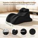 Memory Foam Wedge Pillow for Intimacy Couples, Ergonomic Support Pillow, Black