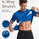 Workout Shirts for Men Short Sleeve Quick Dry Athletic Gym Active T Shirt Moisture Wicking, XL