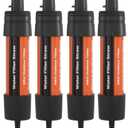 4 Pack Water Filter Straw - Portable, Compact, Multipurpose Water Purification Device for Emergency Kits, Outdoor Activities, Camping, Travel