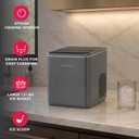 Frigidaire, Countertop Ice Maker, 26 lbs per Day – Fast Bullet Ice Making Machine with Touch Display, 9 Pieces in 7–15 Minutes, Portable Ice Machine for Home Kitchen, Office & RV, Grey