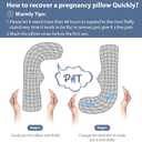 BATTOP Pregnancy Pillows for Sleeping,Body Maternity Pillow with Cooling Washable Cover,Support for Back,HIPS,Legs,Belly for Pregnant Women,New Mom Gifts for Women (Dark Blue)