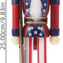 PRETYZOOM Nutcracker Christmas Decor Nutcracker Figurine 9.8" Wooden Soldier Christmas Wood Ornaments Table Decoration for Party