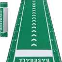 Softball Pitching Mat 10 x 3FT Baseball Batting Mat Non-Slip, Wear Resistant Portable Youth Softball Hitting Mat, Throwing Training Pad with Ruler