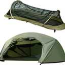 Easy Set Up Ultralight Bivy Tent for Camping, 1 Person Pop Up Backpacking Tent for Camping/bivy/Hiking, Waterproof & Mosquito Proof Outdoor Shelter (army green)