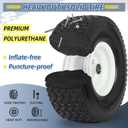GICOOL 15x6.00-6 Flat Free Lawn Mower Tire and Wheel, 15x6-6nhs Riding Mowers Lawn Tire and Wheel with 3/4" Bearing, 3" Centered Hub, 2 Pack