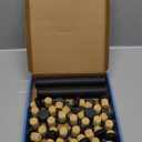 BGMAXimum PVC heat shrink capsules 18 count matte black and 18 Pcs bottle seal cork, wine shrink wrap sleeves caps tops wine bottle corks capsules for making cellars and home use