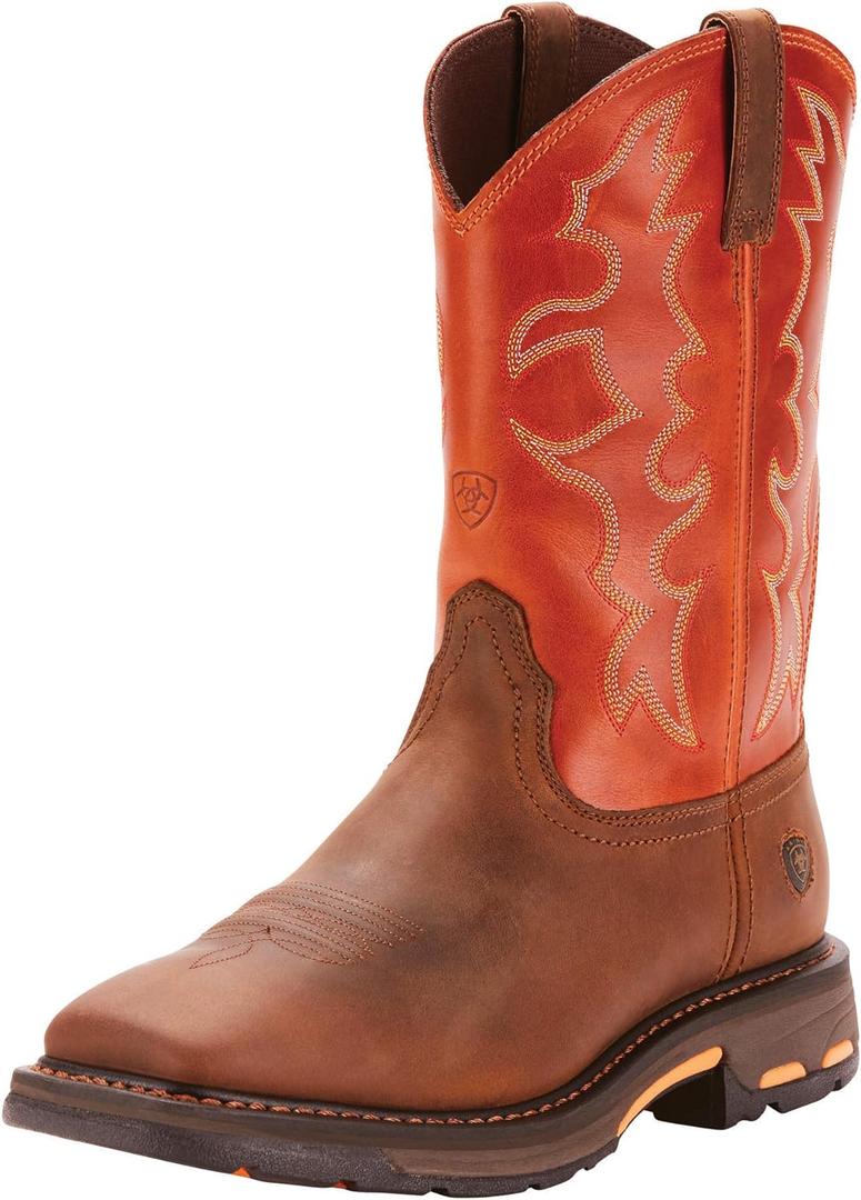 ARIAT mens Groundbreaker Wide Square Toe Waterproof Steel Toe Work BootWork Boot (Dark Earth) size 13