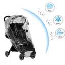 Clear Stroller Rain Cover, Universal Travel Weather Shield Breathable Baby Stroller Rain Cover for Windproof, Waterproof, Protect from Sun Dust Snow