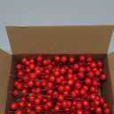 Tiaiidi 30 Pcs Artificial Red Berry Stems,7.9 Inch Christmas Holly Berries Picks for DIY Crafts,Wreath,Xmas Tree,Berry Branch for Wedding Home and Party Decor