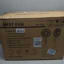 Misting Fan, 2026 Upgraded 4L Large Water Tank Mister Cooling Fan, 5 Speeds 3 Modes Misting Standing Fan, Floor Fan with Remote for Home, Bedroom, Patio, Outdoor Pcs, Medium