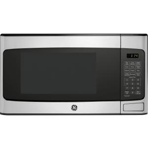 GE Countertop Microwave Oven, Compact 1.1 Cubic Ft., 950-watt Capacity, 6 Auto Cooking Settings, Child-Lock Technology, Kitchen Essentials for The Countertop, Dorm Room or Apartment, Stainless Steel
