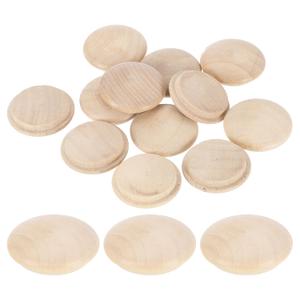uxcell 80Pcs Wood Button Plugs, 25mm / 0.98" Hardwood Screw Hole Plug Mushroom Wooden Caps Buttons Wood Plug for Furniture Woodworking Craft Decor (30mm x 25mm)