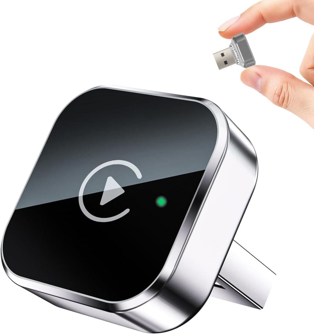 Mini Wireless CarPlay Adapter for iPhone, 2025 Upgrade Wired CarPlay to Wireless, Mini USB Design for Cars with Built-in Wired Apple CarPlay, Plug and Play, Fast Stable Connection Car Play for iPhone