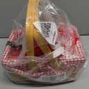 Hicarer Red Riding Hooded Cape with Picnic Basket Gingham Lining Red Cape Long Velvet Hooded Cloak with Basket for Halloween Costume Women (Small)