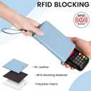 Pomelo Best Womens Wallet Leather RFID Blocking Credit Card Holder with Coin Pocket Zip Around Wristlet Medium Purse for Ladies 2025